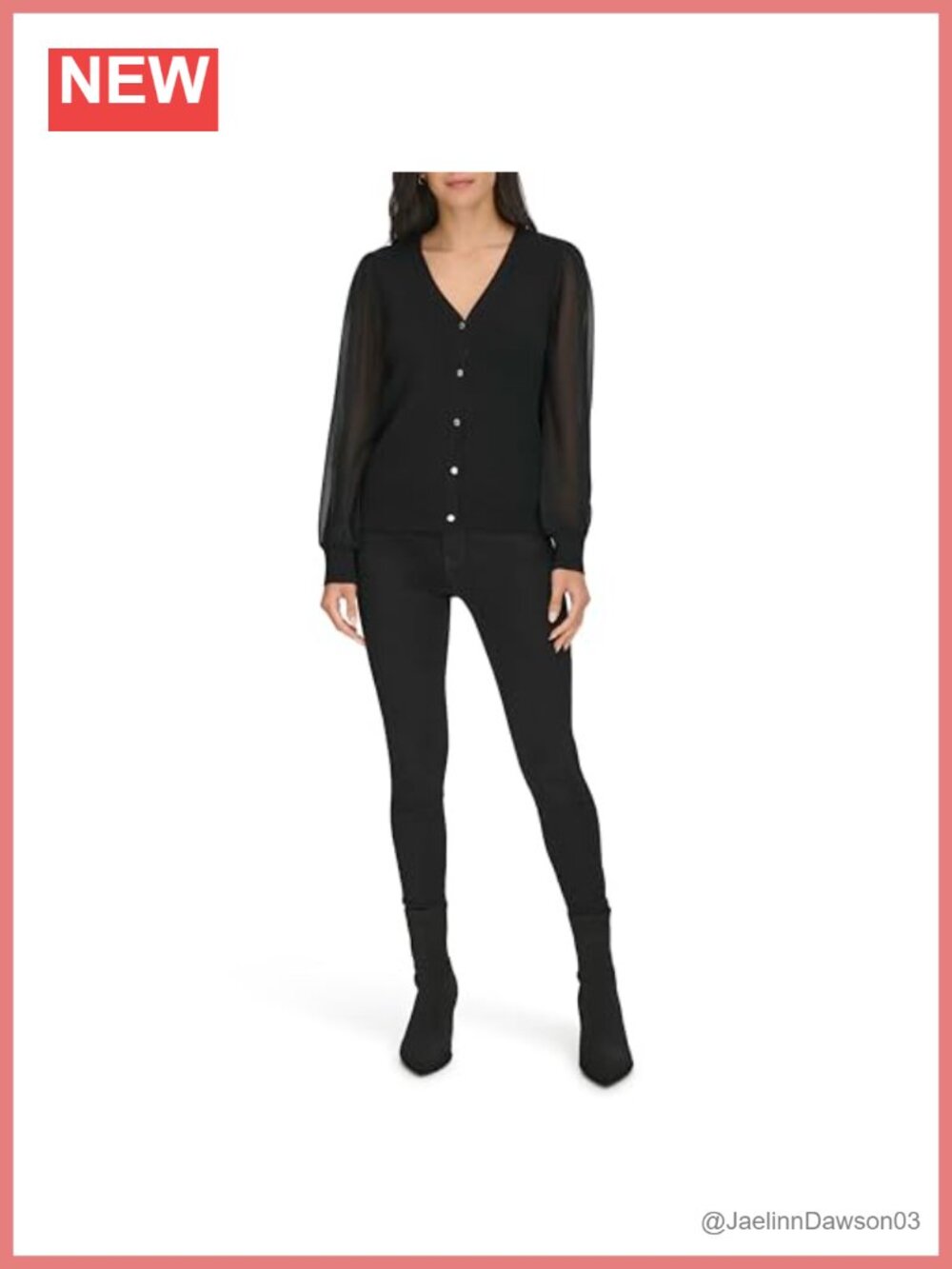 V Neck Button Front Cardigan Sweater Long Sleeve Knit Layer